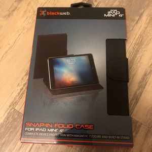 Black web snap in folio case.NWOT